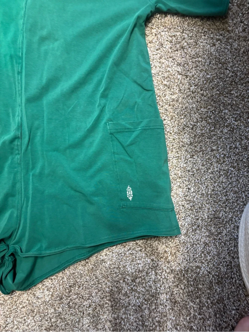 Free People Green Short Sleeve Romper